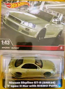 Nuevo Nissan Skyline Gtr (BNR34) V•spec 2024 Hot Wheels escala 1:43 con pieza NISMO - Imagen 1 de 5