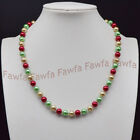8/10/12mm Multi Color South Sea Shell Pearl Round Beads Necklace Jewelry 18''