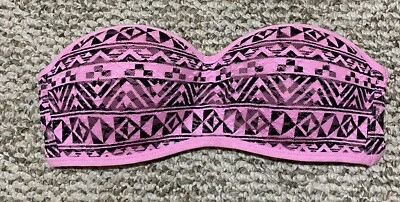 Новый Victoria's Secret розовый с подкладкой кружева без бретелек беспроводной пуш-ап бюстгальтер Бандо M - Изображение 1 из 3