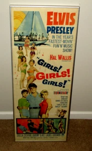 1962- ELVIS PRESLEY-MOVIE POSTER-ORG- GIRLS, GIRLS GIRLS-36" FRAMED-62/377 - Picture 1 of 12