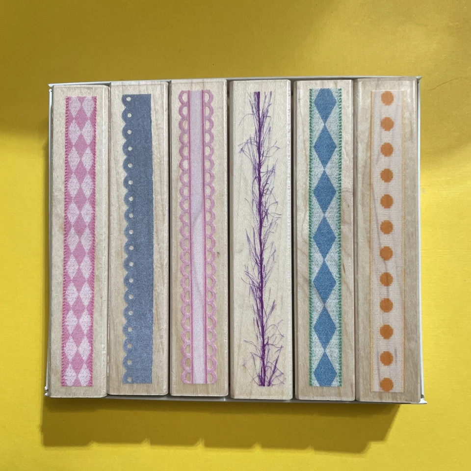 Juego de estampillas de goma Z Hero Arts cinta de puntos de fondo Rick Rack ojales Argyle Foto 1 de 1