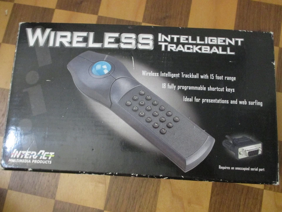 InterAct Wireless Intelligent Trackball mouse RS232 18 Button Remote SV-2010 NEW - Image 1 of 4