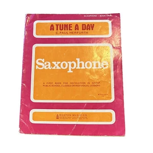 Vintage 1968 BOSTON MUSIC A Tune A Day for Saxophone Book 1 Workbook #10587 - Picture 1 of 2