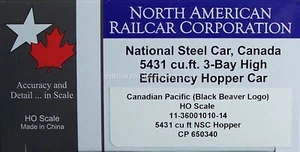 North American Railcar Corp. #1010-14 CP 5431 CU.FT. 3bay Efficiency Hopper - Picture 1 of 18