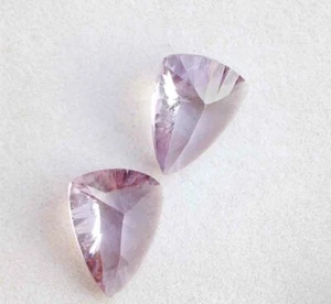 Coppia di ametiste viola brasiliane taglio pera naturale 12,30 ct pietre preziose sfuse - Foto 1 di 2