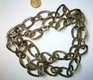 Collar largo 100 cm anillas eslabón oval de 29 x 18 mm baño bronce bisutería - Imagen 1 de 3