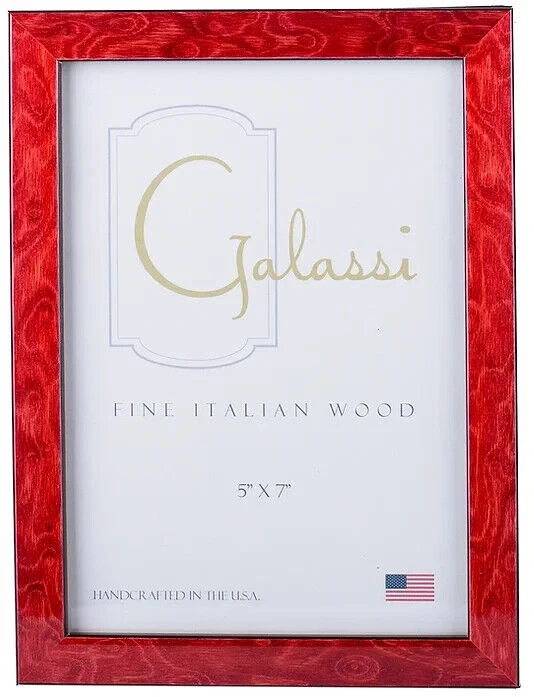 F. G. Galassi Handcrafted Fine Italian Red Burl 5x7 Frame Made USA23957 - Image 1 of 1