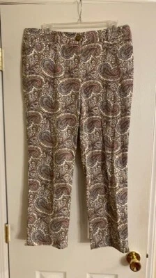 Pantalones cortos Talbots para mujer perfectos cachemira pierna recta azul rosa beige talla 10 Foto 1 de 4