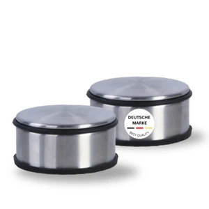 Türstopper 2er Set Edelstahl  Ø 11,3 cm dekorativer Türhalter Bodenstopper Keil - Bild 1 von 8
