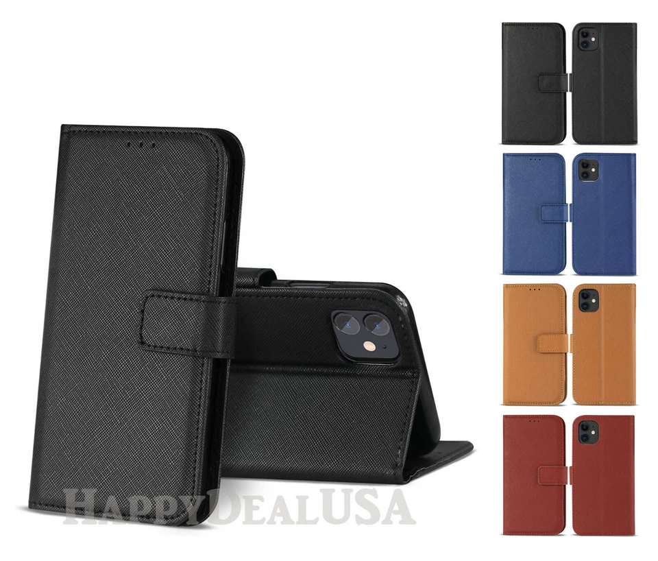 适用于 Apple iPhone 12 Mini - 磁性翻盖钱包式折叠保护套 外壳 带卡槽 — 第 1/1 张图片