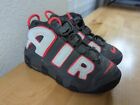 Nike Air More Uptempo Shoes Size 2Y Youth Sneakers DH9723-200 Black Red White
