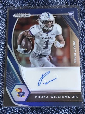 2021 Panini Prizm Draft Picks Blue /149 Pooka Williams Jr Rookie Auto RC - Image 1 of 3
