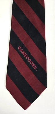 Галстук USC South Carolina Gamecocks гранат и черный шелк от Merge вышивка слева - Изображение 1 из 4