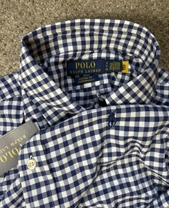 NWT Polo Ralph Lauren Shirt Mens Small Button Up Classic Fit Performance Gingham - Picture 1 of 8
