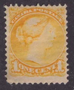 MATT'S STAMPS SCOTT CANADA #35 QUEEN VICTORIA 1-CENT 1870 ISSUE, MHR CV$65 - Picture 1 of 3
