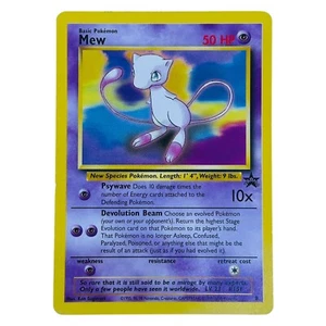 Mew #8 Black Star Promo Rare Vintage Pokemon Card LP WotC TCG Trading Game - Picture 1 of 2