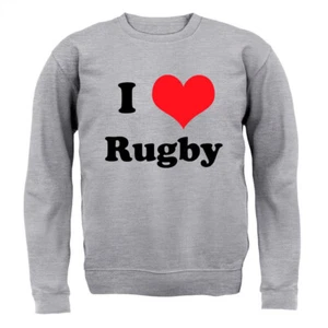 I Love Rugby - Kids Hoodie Sweatshirt 6 League Union Player Fan England Nations - Picture 1 of 20