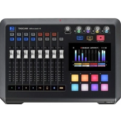 TASCAM MIXCAST 4 Desktop Bluetooth Recording Digital Podcast Mixer - Image 1 of 4