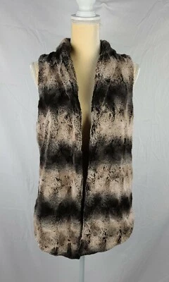 Lemon Tart Kya Faux Fur Mink Women's Front Vest Cardigan sz M New With Tag - Image 1 of 4