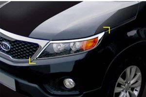 Chrome Head Light Lamp Garnish Molding 2p for 08/2009 ~ 12/2014 Kia Sorento - Picture 1 of 6