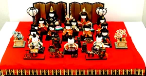 Japanese Seven tiered Hina dolls 2.4"~5.1" and decorations @sa0107N31ss - Picture 1 of 24