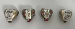 Art Hearts Decorative Resin Stone Pocket Gift Collectible DemDaco - Picture 1 of 11