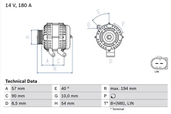 Bosch 0986048400 Alternator