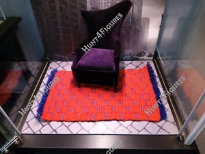 orange & purple 13"x 7.5 rug for hot toys action figure Diorama fits in Detolf - Picture 1 of 6