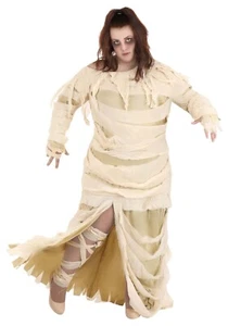 Women's Plus Size Full Length Scary Mummy Costume SIZE 3X (Used) - Picture 1 of 2