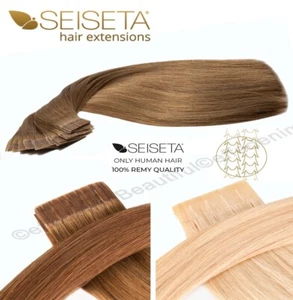 Hair Extension Cheratina SEISETA 20 Ciocche Capelli Veri Alta Qualità Punte Pari - Imagen 1 de 23
