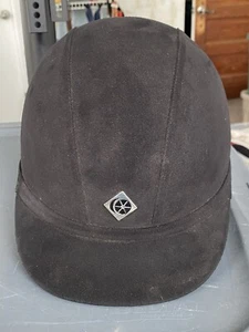 Charles Owen Microfiber Suede Riding Helmet -Size 7-1/8 (58 CM) Black - Picture 1 of 9