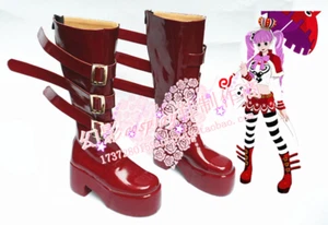 Perona Red Halloween Thick Heel Cosplay Shoes Boots H016 - Picture 1 of 2