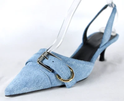Salto GIVENCHY azul claro denim biqueira pontiaguda VOYOU 39 - Imagem 1 de 4