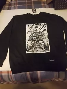 CULTUREFLY WORLD'S FINEST DARK KNIGHTS METAL CREW SWEATSHIRT SZ LARGE - Picture 1 of 5