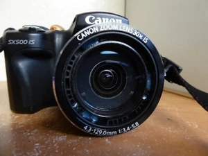 Canon PowerShot SX500 IS 16.0MP Digital Camera - Black - Picture 1 of 9