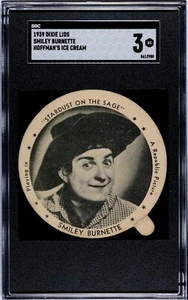 1939 Dixie Deckel Smiley Burnette Hoffman's Ice Cream Pop 1 SGC 3 - Bild 1 von 2