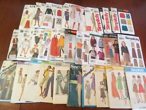 30 SIMPLICITY SEWING PATTERNS LOT MIXED SIZES 8 - 16 UNCUT VINTAGE CONTEMPORY 