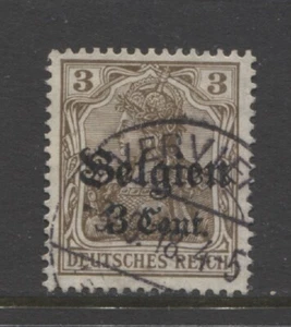BELGIUM 1916 WW 1 German occupation 3 c. Germania with op used, signed $ 144.00 - Picture 1 of 1