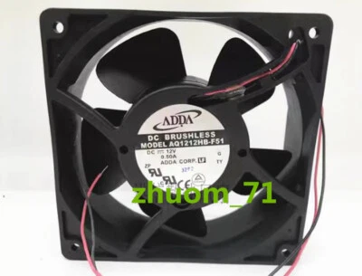 1PC ADDA AQ1212HB-F51 DC12V 0.50A 12038 IP55 Dustproof and waterproof fan - Image 1 of 3