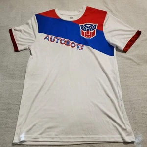 Loot Wear Exclusive Transformers Jersey Shirt Mens Medium Autobot White Athletic - Picture 1 of 14