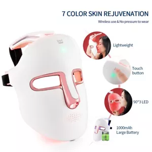 Mascarilla facial fotónica luz LED de 7 colores terapia de rejuvenecimiento de la piel máquina antienvejecimiento - Imagen 1 de 14