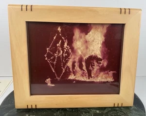 Stampa artistica incorniciata leone surreale anni 90 13x10,5 decorazione parete simbolica mistica - Foto 1 di 24