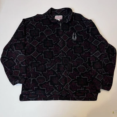 RARO Vintage Burton Snowboards Polar Para Hombre Grande EE. UU. 90s Ropa de Surf Cremallera Completa Foto 1 de 4