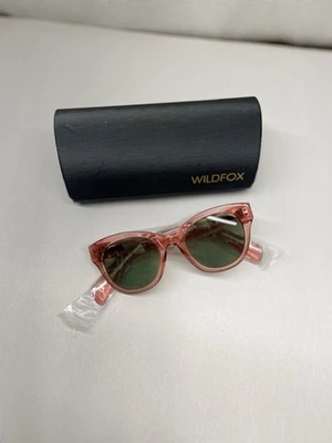 Gafas de sol Wildfox Monroe marco rosa/lentes verdes nuevas con etiquetas con estuche Foto 1 de 4