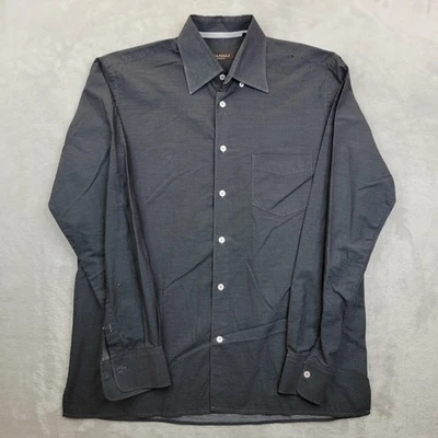 Рубашка мужская Canali большая на пуговицах сделано в Италии платье официальный карман Оксфорд - Изображение 1 из 4