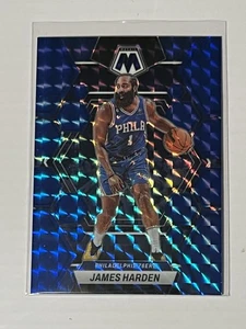 James Harden 2022-23 Panini Mosaic #55 Blue /199 Philadelphia 76ers Color Match - Picture 1 of 3