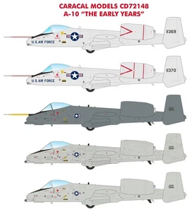 Caracal 1/72 decals A-10 Warthog, The Early Years CD72148 suitable for Matchbox - Picture 1 of 2
