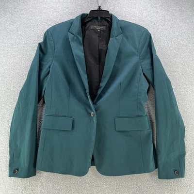 Rag & Bone Womens Blazer Jacket Size 10 Green Notched Lapel USA Made One Button - Image 1 of 4