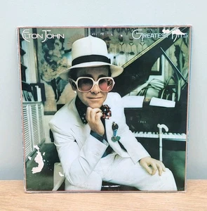 Elton John Greatest Hits Vinyl LP Album (1974) UK Print - DJH 20442 Strawberry - Picture 1 of 8