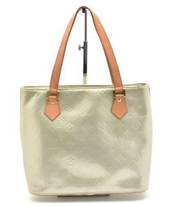 LOUIS VUITTON Houston Shoulder Bucket Tote Bag Purse Vernis Green M91053 Auth - Picture 1 of 17